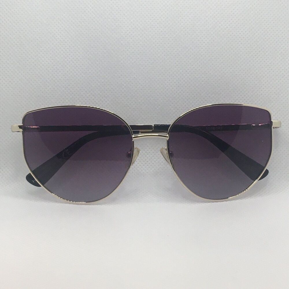 Derek Lam 10 Crosby Women's Cat Eye Sunglasses Gradient Lenses Gold Frame